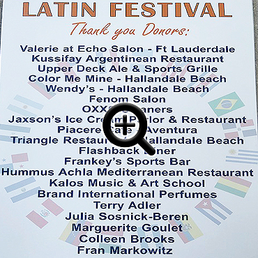 Latin Festival Donors